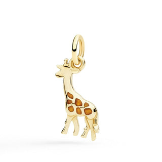 9K Yellow Gold and Enamel Giraffe Charm