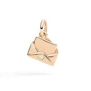 Charm Lettera In Oro 9K e Diamante Bianco