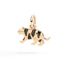 Charm Tigre in Oro rosa 9 KT e Diamanti Black