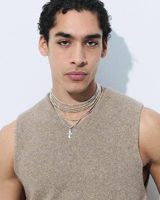 Maxi Cross Charm In Silver 