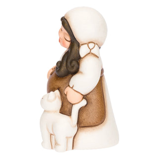 Donna in dolce attesa in ceramica Presepe Classico Thun 5,0 x 4,6 x 8,0 cm h - Armando Poggi Firenze