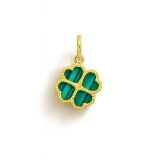 Facco Gioielli Charm Quadrifoglio in Oro 9 Kt e Malachite – Armando Poggi Firenze