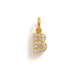 Facco Gioielli Charm Lettera B in Oro 9 Kt e Zirconi – Armando Poggi Firenze
