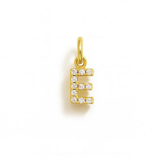 Facco Gioielli Charm Lettera E in Oro 9 Kt e Zirconi – Armando Poggi Firenze