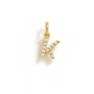 Facco Gioielli Charm Lettera K in Oro 9 Kt e Zirconi – Armando Poggi Firenze