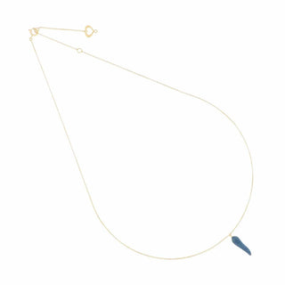 Collana in oro giallo cornetto polvere di diamanti