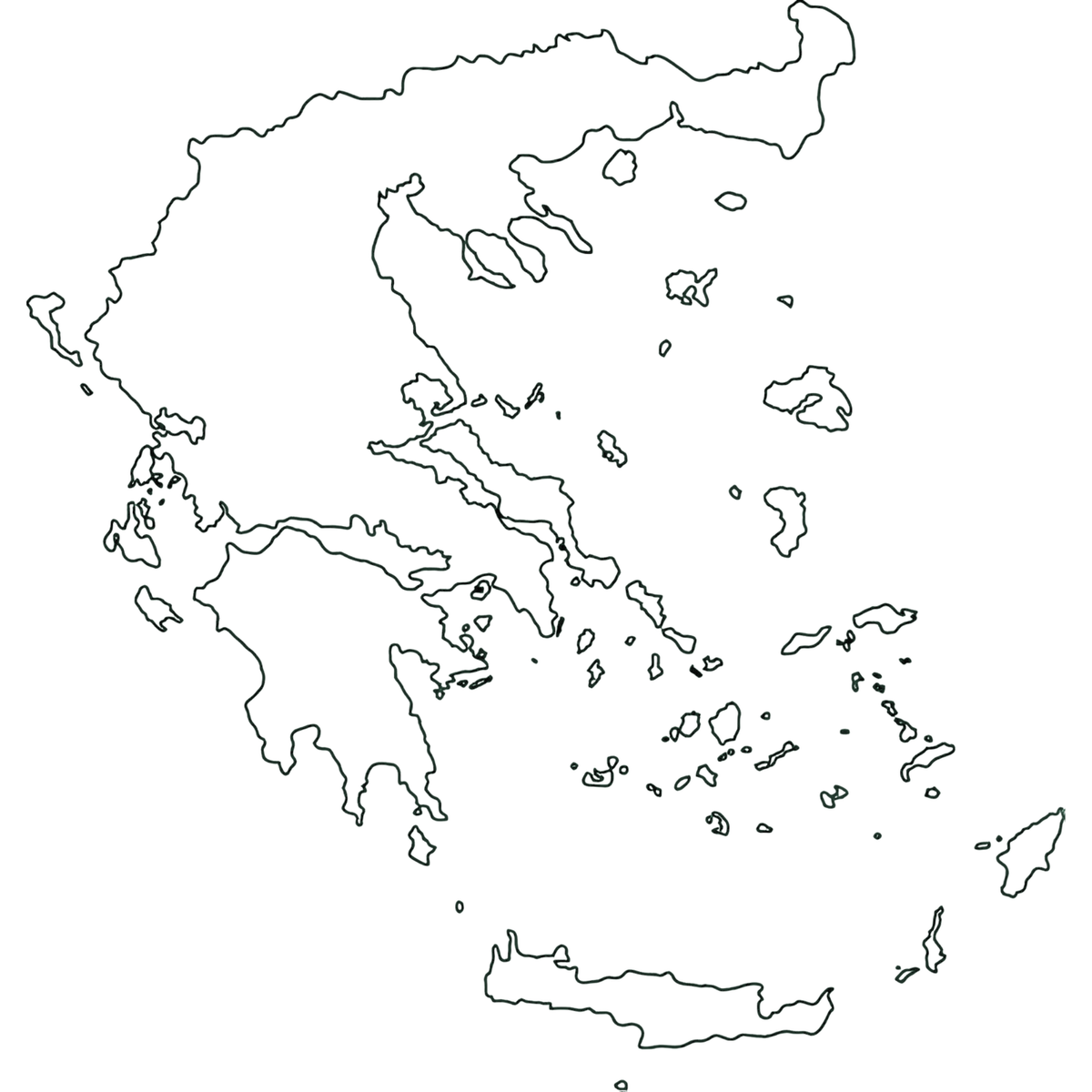 Silhouette della Grecia