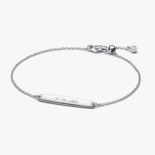 Bracelet with silver bar to be engraved