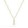 Collana Perla in Oro 9 Kt e Zirconi