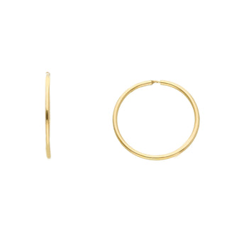 Orecchini Cerchio fini 15 Mm - Oro 18 kt