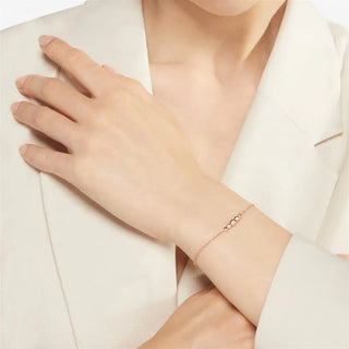 Bracciale DoDo Bollicine Oro Rosa 9K con 3 Diamanti