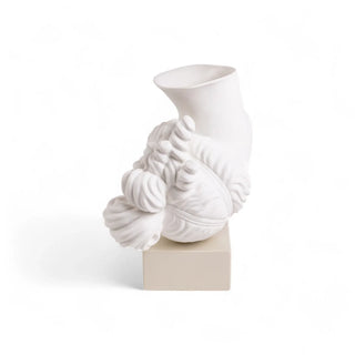 "Amor Volat" Porcelain and Plaster Vase