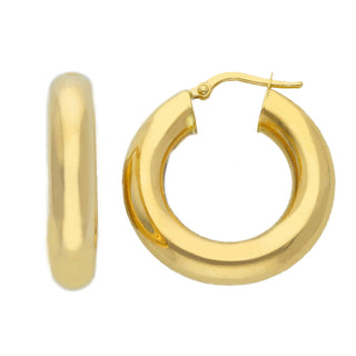 Orecchini Cerchio Spessi 15Mm - Oro 18 kt