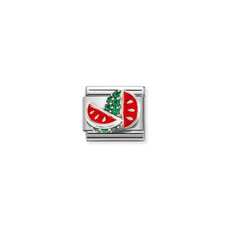 Composable Classic Link Coloured Watermelon with Stones