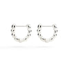 Orecchini Hoop Granelli Argento 925