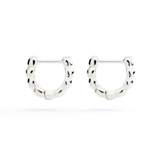 Orecchini Hoop Granelli Argento 925