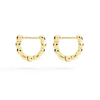 Orecchini Hoop Granelli Oro Giallo 18K
