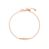 Bracciale DoDo Bollicine Oro Rosa 9K con 3 Diamanti
