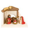 Kit capanna, Sacra Famiglia, bue e asinello, rosso