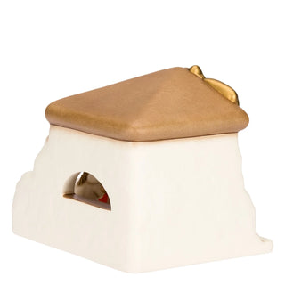 Kit capanna, Sacra Famiglia, bue e asinello, rosso Thun - Armando Poggi Firenze