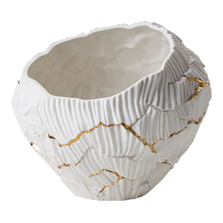 Ciotola decorativa Zefiro Oro e Bianco