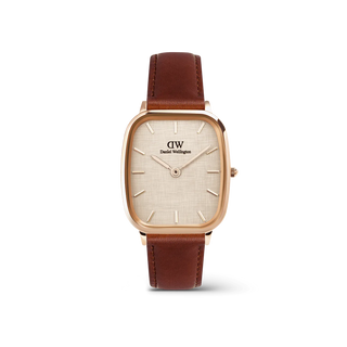 Marlon St Mawes Linen Rose Gold Watch