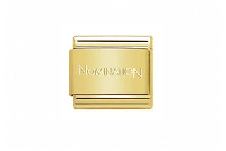 Base in Acciaio dorato Logo Singolo Charm