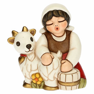 Mungitrice Di Capre - Presepe Classico Thun 6 x 5 x 6,8 cm h - Armando Poggi Firenze