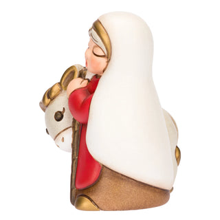Nonna con asino in ceramica Presepe Classico Thun 6,1 x 6,4 x 8,1 cm h - Armando Poggi Firenze