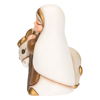 Nonna con asino in ceramica Presepe Classico Thun 6,1 x 6,4 x 8,1 cm h - Armando Poggi Firenze