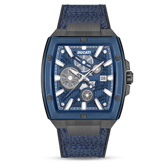 Orologio da uomo 3Hands Ducati Dt002 Blue Dial Gun Case