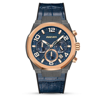 Orologio da uomo Chrono Ducati Dt006 Blue Dial Rg Case