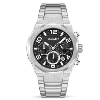 Orologio da uomo Chrono Ducati Dt006 Black Dial Ss Case