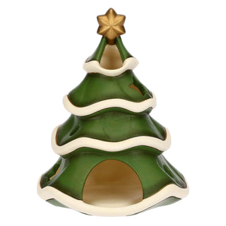 Porta tea-light albero di Natale in ceramica Thun 11,5x11,2x14,8 cm - Armando Poggi Firenze