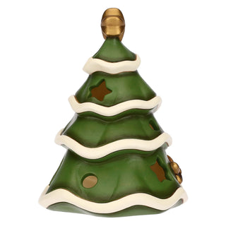 Porta tea-light albero di Natale in ceramica Thun 11,5x11,2x14,8 cm - Armando Poggi Firenze