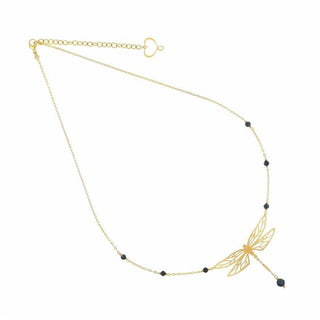 GIROCOLLO LIBELLULA GRANDE CON 6 ZAFFIRI