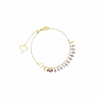 BRACCIALE M&S FRANGE  IN ARGENTO DORATO CON PIETRE