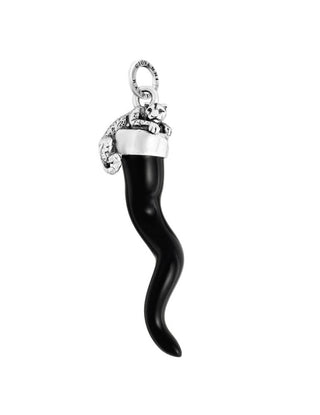 Charm Corno Nero Leopardo