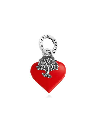 Charm Cuore Albero della Vita Rosso