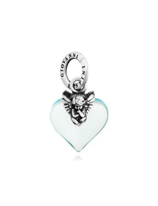 Charm Cuore Angelo Azzurro