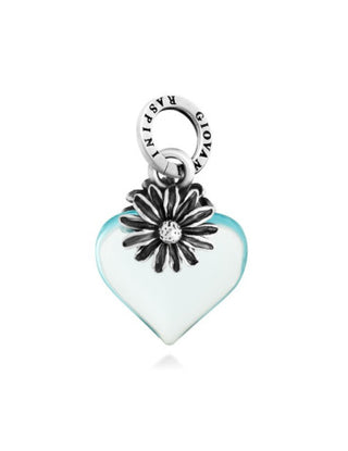 Charm Cuore Margherita Azzurro