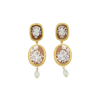 Orecchini Cameo Bouquet Misti Dorati