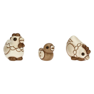 Set 2 galline e pulcino - Presepe Classico Thun - Armando Poggi Firenze