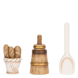 Set 3 pezzi fornaio in ceramica Presepe Classico Thun - Armando Poggi Firenze