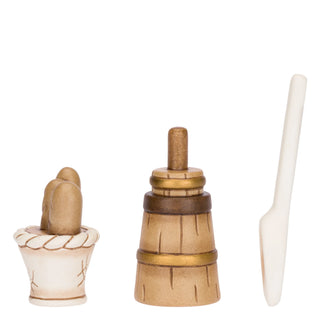Set 3 pezzi fornaio in ceramica Presepe Classico Thun - Armando Poggi Firenze
