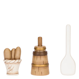 Set 3 pezzi fornaio in ceramica Presepe Classico Thun - Armando Poggi Firenze