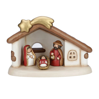Set capanna con stella cometa e Sacra Famiglia - Presepe Classico Thun - Armando Poggi Firenze