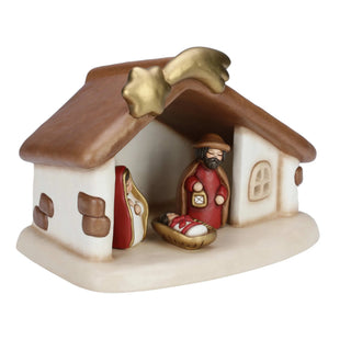 Set capanna con stella cometa e Sacra Famiglia - Presepe Classico Thun - Armando Poggi Firenze