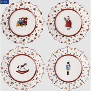 Set piatti Natale, 4 fantasie