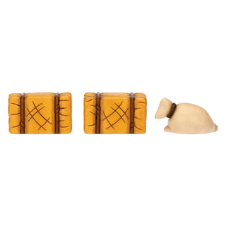 Set Sacco E Balle Di Fieno In Ceramica Presepe Classico Thun - Armando Poggi Firenze